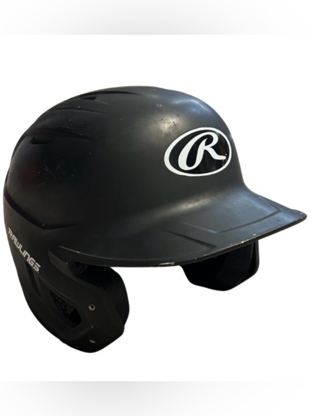 Rawlings Mach Matte Black Batting Helmet Impax Padding Size 6 3/8-7 1/8